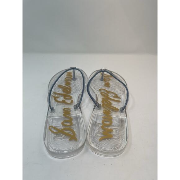 Sam Edelman Dean Clear Blue Jelly Flip Flop Women's Size 11M - Picture 5 of 9